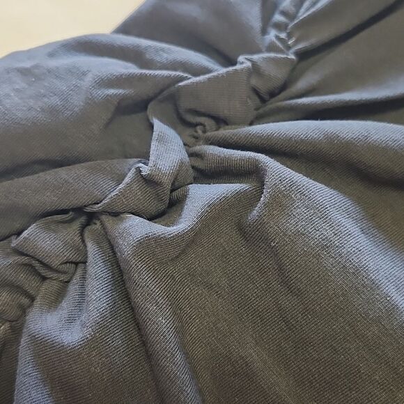 SEED TO STYLE Organic Cotton Black Side Ruching T-Shirt Pullover Lounge Dress xl - Picture 12 of 12